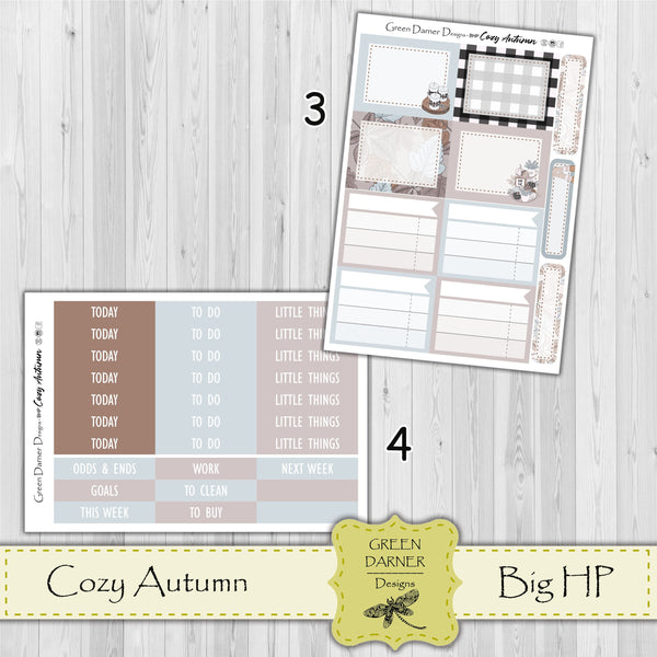 Load image into Gallery viewer, Cozy Autumn - Big Happy Planner decorative weekly planner sticker kit
