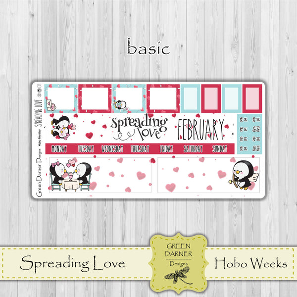 Load image into Gallery viewer, Hobonichi Weeks - Spreading Love- Pearl the Penguin - customizable monthly
