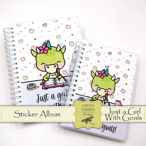 Just a Girl with Goals Delilah reusable sticker book