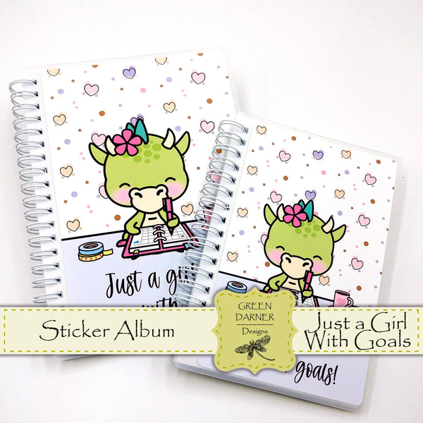 Load image into Gallery viewer, Just a Girl with Goals Delilah reusable sticker book
