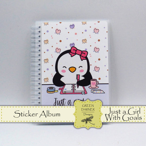Load image into Gallery viewer, Just a Girl with Goals Pearl reusable sticker book
