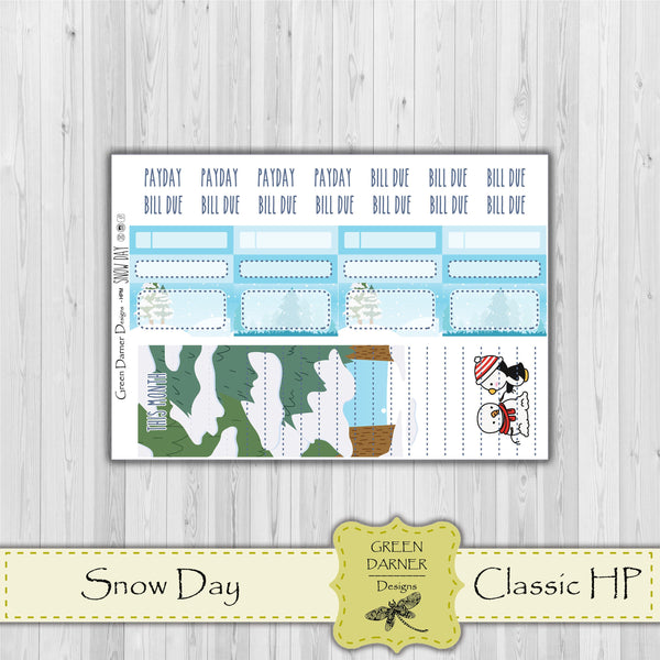 Load image into Gallery viewer, Mini Happy Planner Monthly - Snow Day - Pearl the Penguin - customizable monthly
