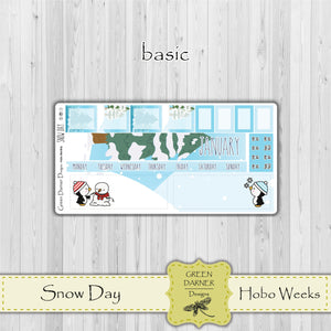 Hobonichi Weeks - Snow Day - Pearl the Penguin - customizable monthly