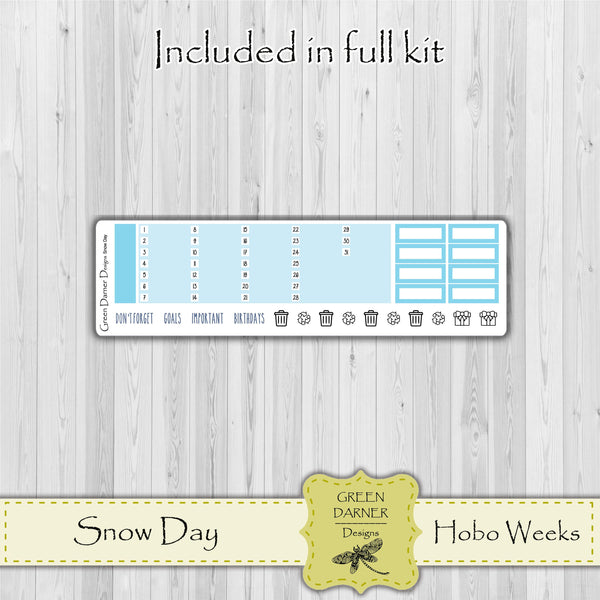 Load image into Gallery viewer, Hobonichi Weeks - Snow Day - Pearl the Penguin - customizable monthly
