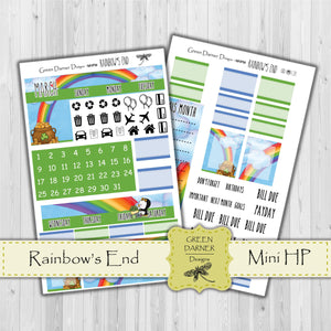 Mini Happy Planner Monthly - Rainbows End - Pearl the Penguin customizable monthly