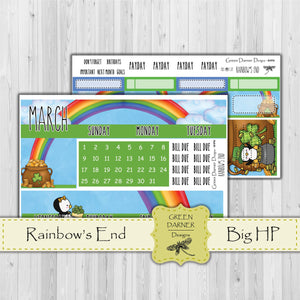 Big Happy Planner Monthly - Rainbow's End - Pearl the Penguin  - customizable monthly