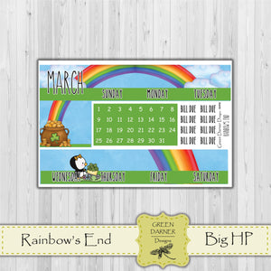 Big Happy Planner Monthly - Rainbow's End - Pearl the Penguin  - customizable monthly
