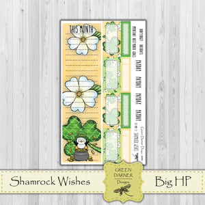 Big Happy Planner Monthly - Shamrock Wishes - Pearl the Penguin  - customizable monthly