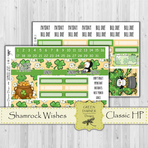 Happy Planner Monthly - Shamrock Wishes- Pearl the Penguin - customizable monthly