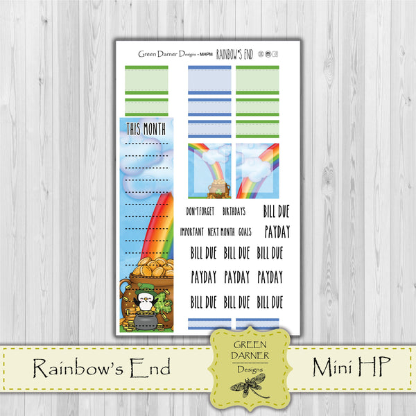 Load image into Gallery viewer, Mini Happy Planner Monthly - Rainbows End - Pearl the Penguin customizable monthly

