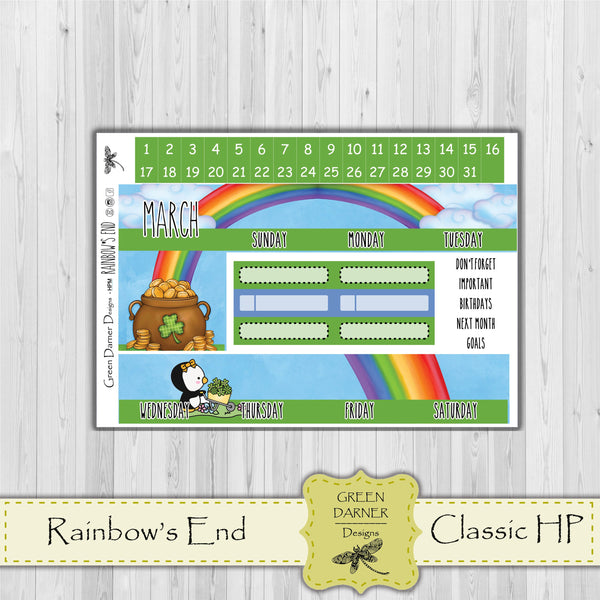 Load image into Gallery viewer, Happy Planner Monthly - Rainbow&#39;s End - Pearl the Penguin - customizable monthly
