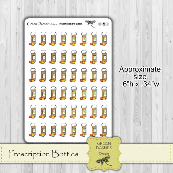 Load image into Gallery viewer, Prescription pill bottle - refill planner stickers
