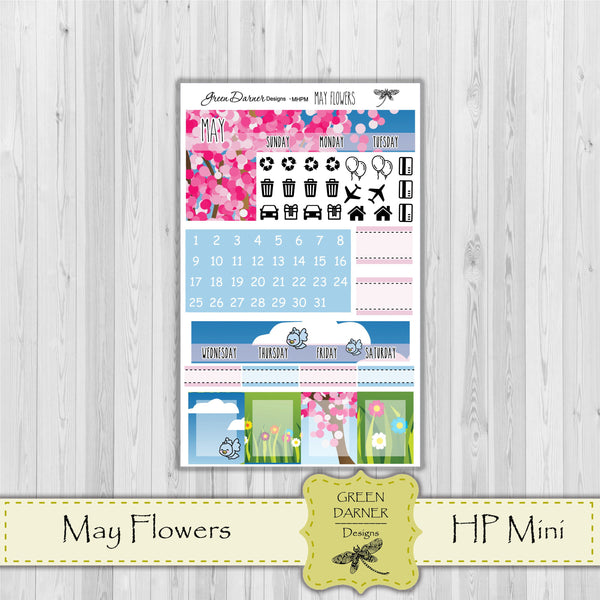 Load image into Gallery viewer, Mini Happy Planner Monthly - May Flowers -  customizable monthly

