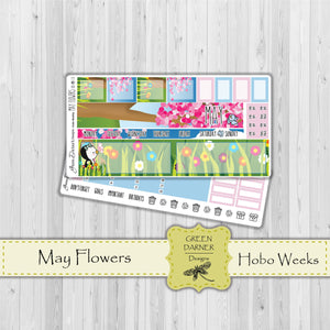 Hobonichi Weeks - May Flowers - Pearl the Penguin-  customizable monthly