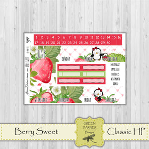 Happy Planner Monthly - Berry Sweet - Pearl the Penguin - customizable monthly