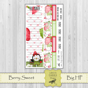 Big Happy Planner Monthly - Berry Sweet - Pearl the Penguin - customizable monthly