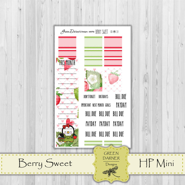 Load image into Gallery viewer, Mini Happy Planner Monthly - Berry Sweet - Pearl the Penguin customizable monthly
