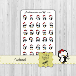 Pearl the Penguin - ACHOO - Kawaii character sticker