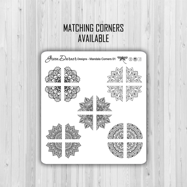 Load image into Gallery viewer, Mandala planner stickers - 01 with foil option
