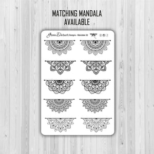 Mandala Corners - planner stickers - 02 with foil options