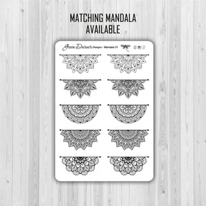 Mandala Corners - planner stickers - 01 with foil option