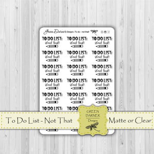 To do List -  text/script stickers