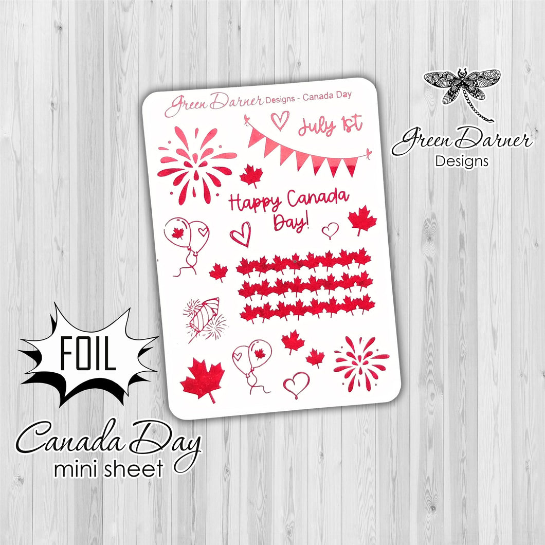 Canada Day decorative foil stickers