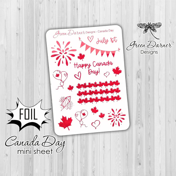 Load image into Gallery viewer, Canada Day decorative foil stickers
