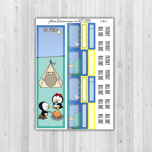 Happy Planner Monthly - Happy Camper - Pearl the Penguin - customizable monthly