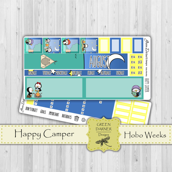 Load image into Gallery viewer, Hobonichi Weeks - Happy Camper - Pearl the Penguin-  customizable monthly
