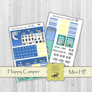 Mini Happy Planner Monthly - Happy Camper - Pearl the Penguin - customizable monthly