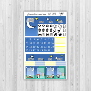 Mini Happy Planner Monthly - Happy Camper - Pearl the Penguin - customizable monthly