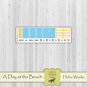 Hobonichi Weeks - A Day at The Beach - Pearl the Penguin-  customizable monthly
