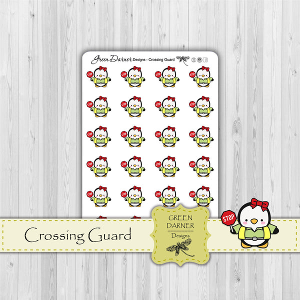 Load image into Gallery viewer, Pearl the Penguin - Crossing Guard  - Kawaii character sticker
