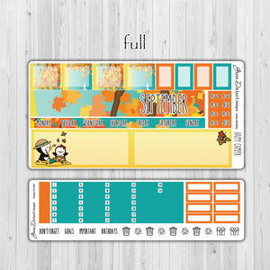 Hobonichi Weeks - Autumn Leaves - Pearl the Penguin-  customizable monthly