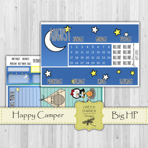 Big Happy Planner Monthly - Happy Camper - Pearl the Penguin - customizable monthly