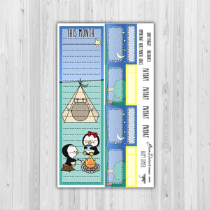 Big Happy Planner Monthly - Happy Camper - Pearl the Penguin - customizable monthly