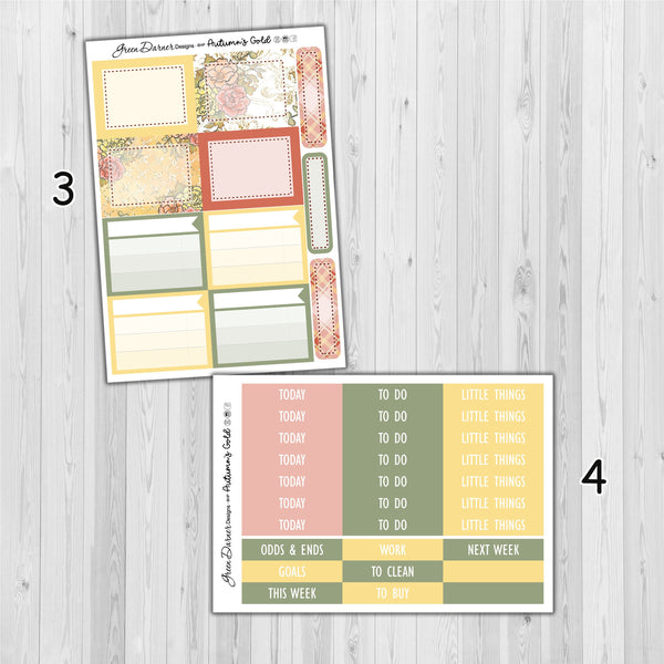 Load image into Gallery viewer, Autumn&#39;s Gold - Big Happy Planner decorative weekly planner sticker kit
