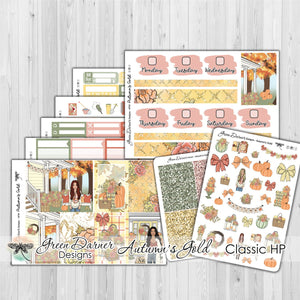 Autumn Gold - Happy Planner decorative weekly planner sticker kit