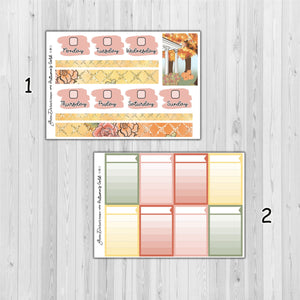 Autumn Gold - Happy Planner decorative weekly planner sticker kit