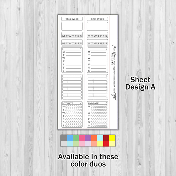 Load image into Gallery viewer, Sidebar Tracker Strip - for the Happy Planner Classic - habit tracker
