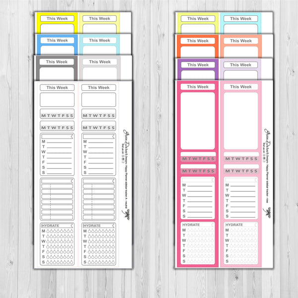 Load image into Gallery viewer, Sidebar Tracker Strip - for the Happy Planner Classic - habit tracker
