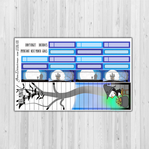 Load image into Gallery viewer, Big Happy Planner Monthly - Witching Hour - Pearl the Penguin - customizable monthly
