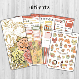 Autumn's Gold - Hobonichi Weeks decorative weekly planner sticker kit