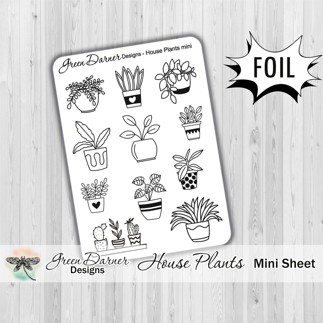 House Plants mini sheet - foil option