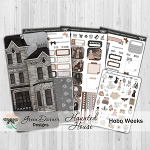 Haunted House - Hobonichi Weeks decorative weekly planner sticker kit