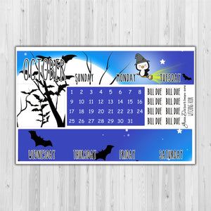 Big Happy Planner Monthly - Witching Hour - Pearl the Penguin - customizable monthly
