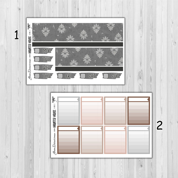 Load image into Gallery viewer, Haunted House - standard vertical/Erin Condren weekly planner sticker kit
