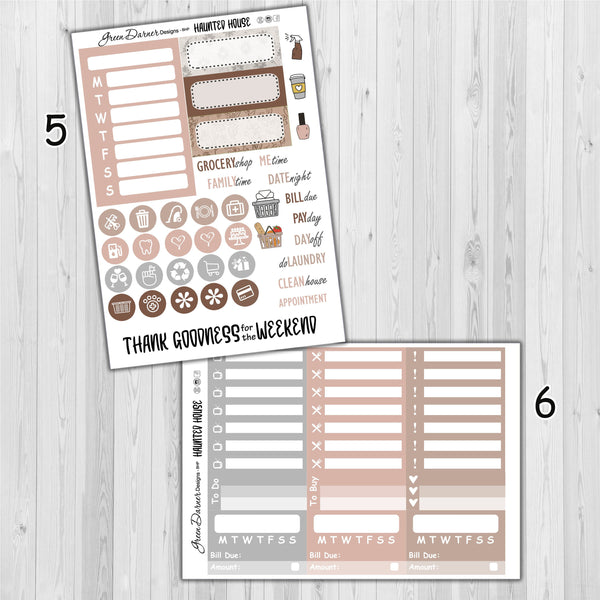 Load image into Gallery viewer, Haunted House - Big Happy Planner decorative weekly planner sticker kit
