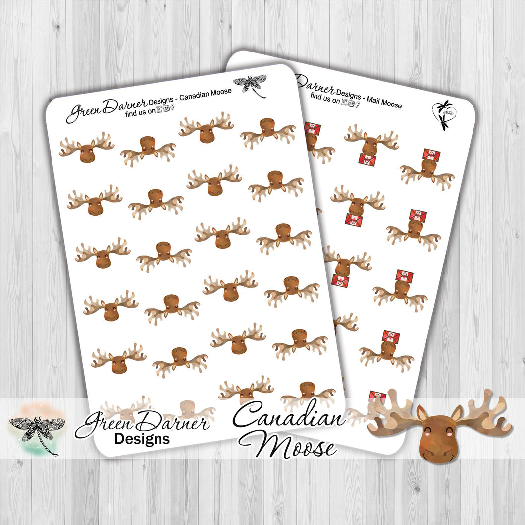 Mail Moose / Canadian Moose happy mail stickers
